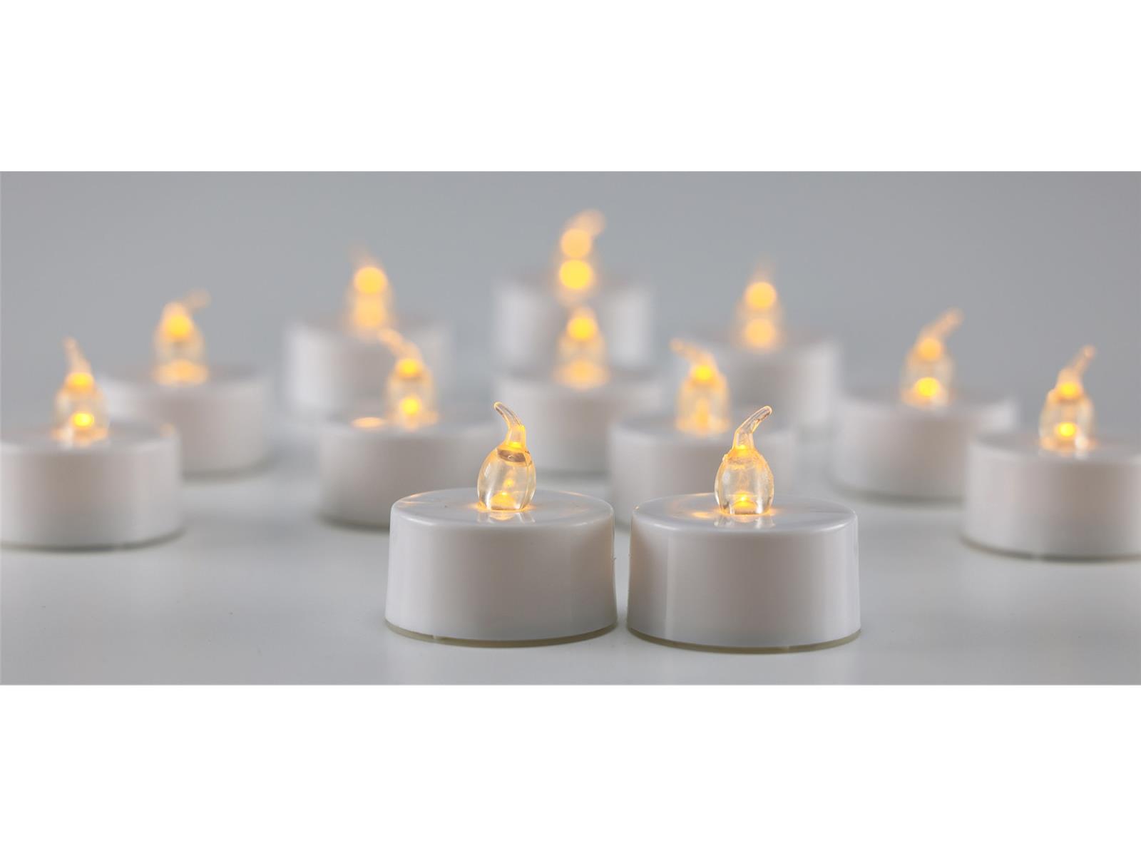 12er Set LED Teelicht / LED-Kerzeflackerndes Licht wie echte Kerzen