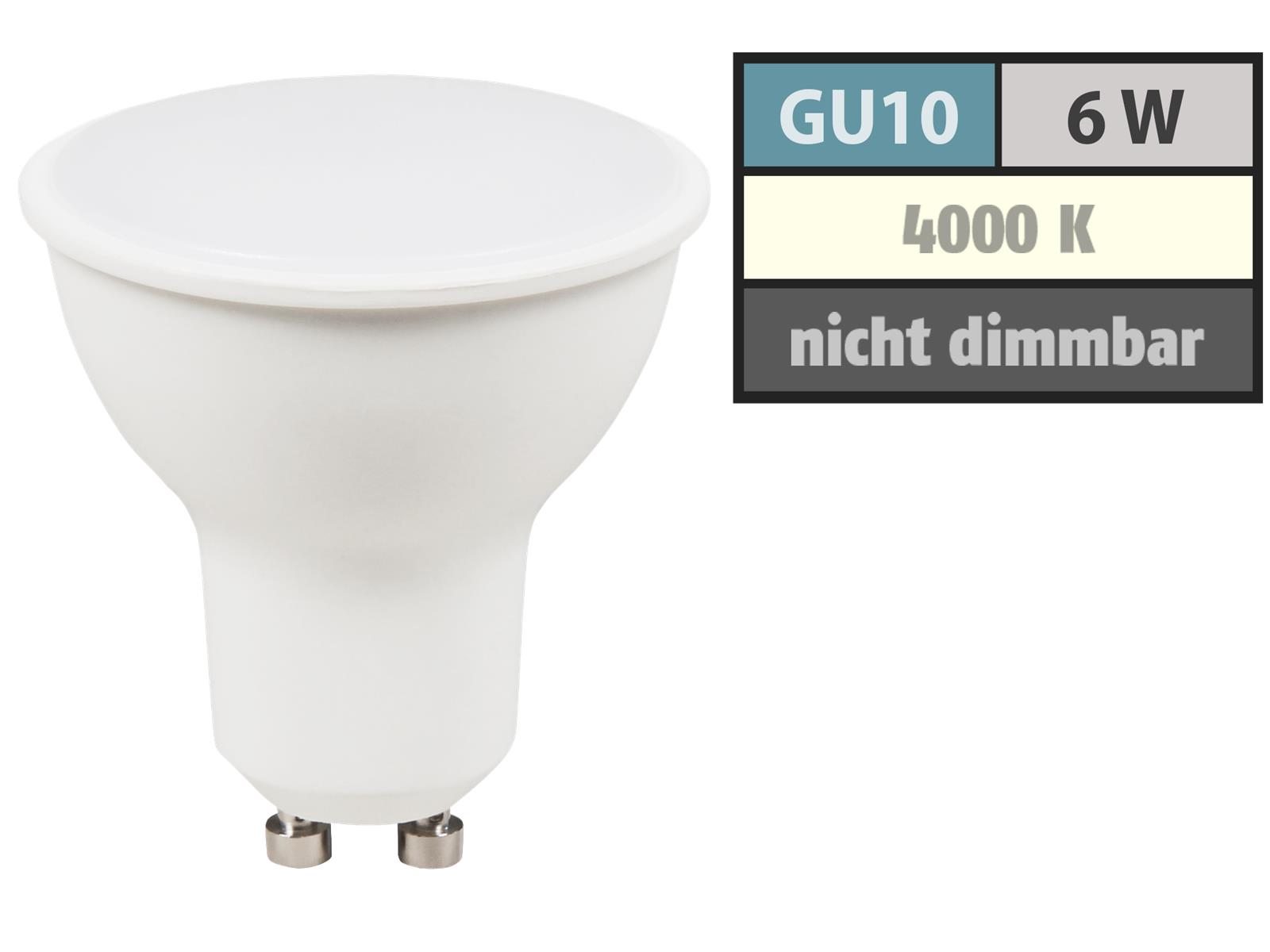 LED-Strahler GU10, 6W, 480 lm, neutralweiß