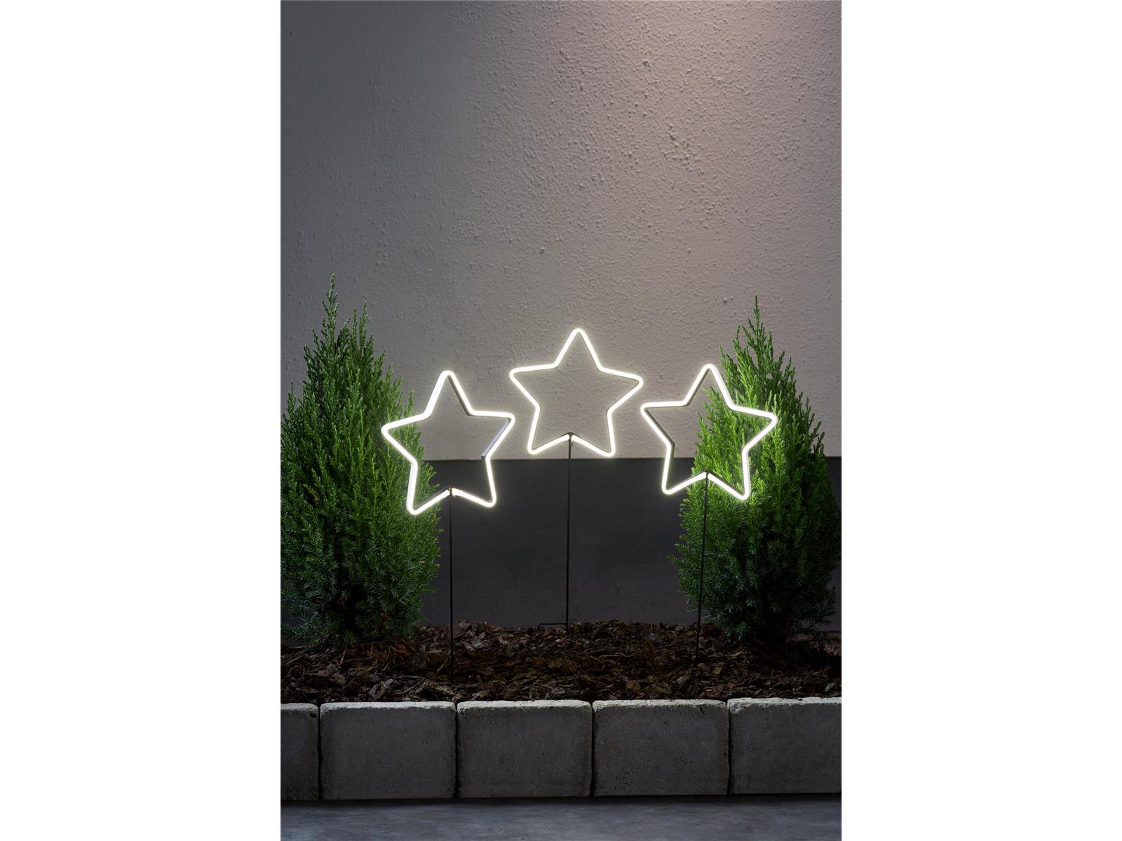 LED- Lichtstern ''Neonstar'', 3 Stück, 0.06W, 12V, 216 LED's, 220x60cm, schwarz