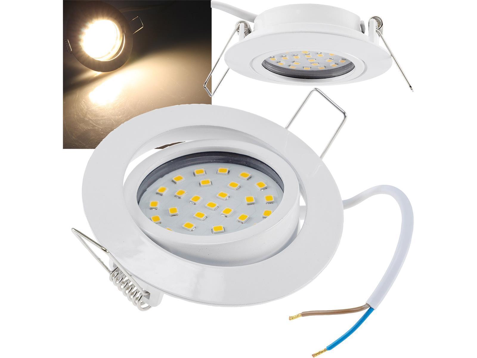 LED-Einbauleuchte "Flat-26" warmweiß80x26mm, 3W, 370lm, weißes Gehäuse