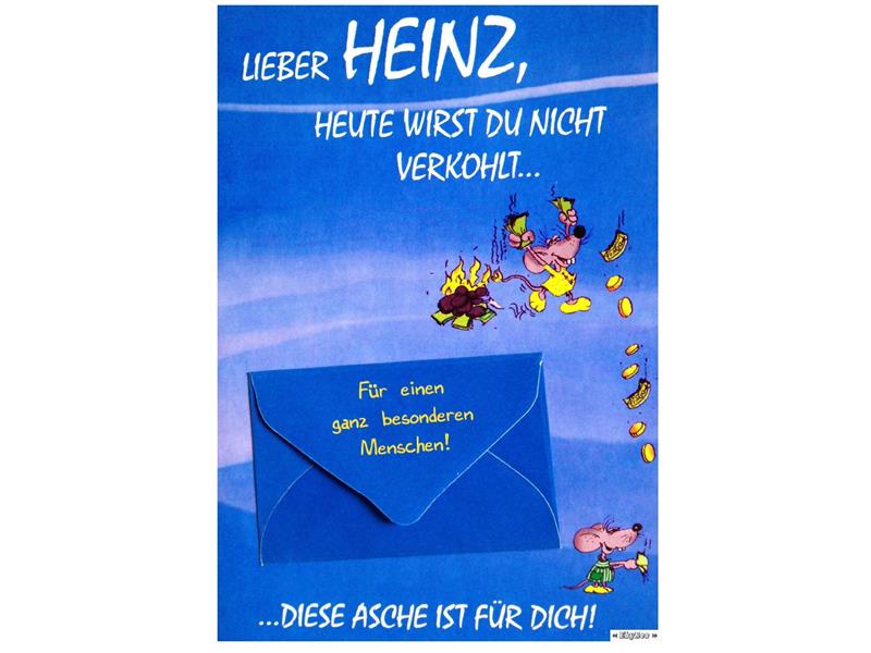 Namenskarte Heinz - Albatros Geburtstagskarte