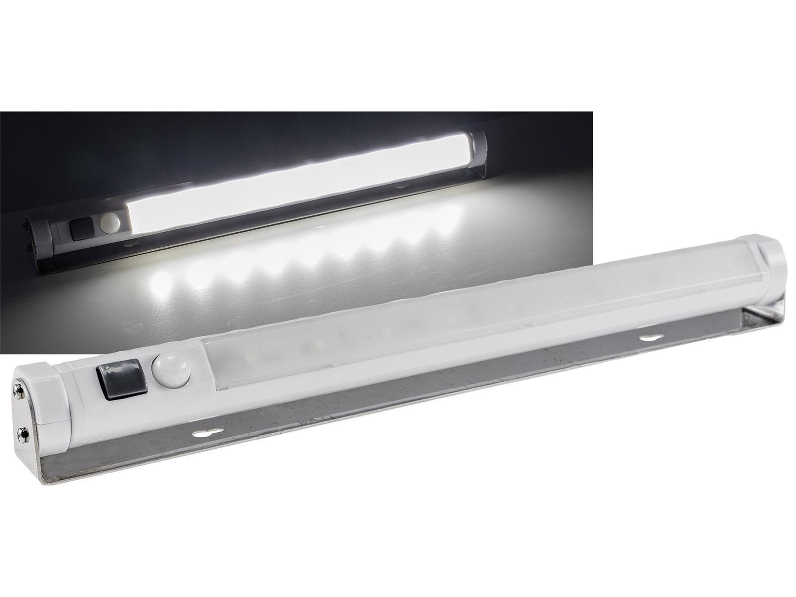 LED Unterbauleuchte mit BewegungsmelderBatteriebet., 9 SMD LEDs, 80lm, weiß