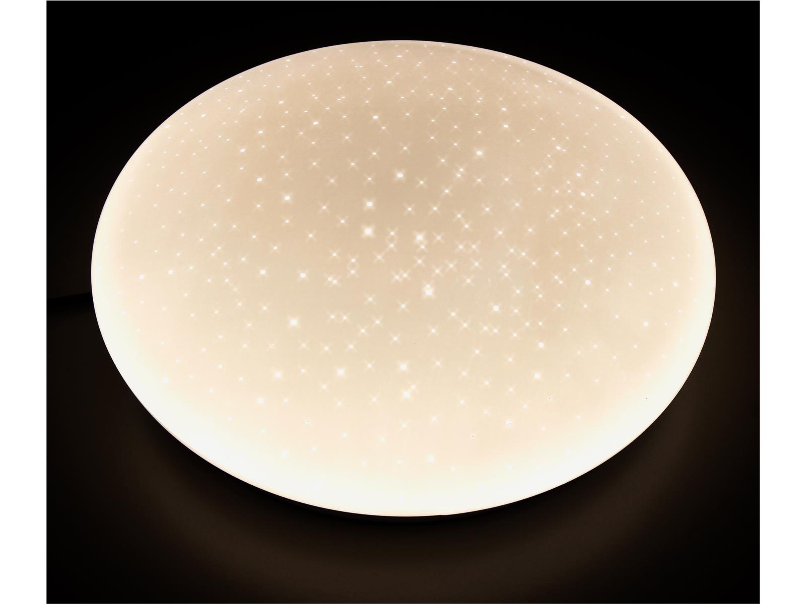 LED-Deckenleuchte McShine ''Starry-Sky'' Ø26cm, 12W, 840lm, 3000K, Sternenhimmel