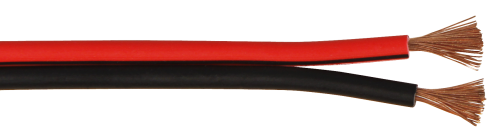 Lautsprecherkabel 50m-Ring, 2x2,5mm, schwarz/rot