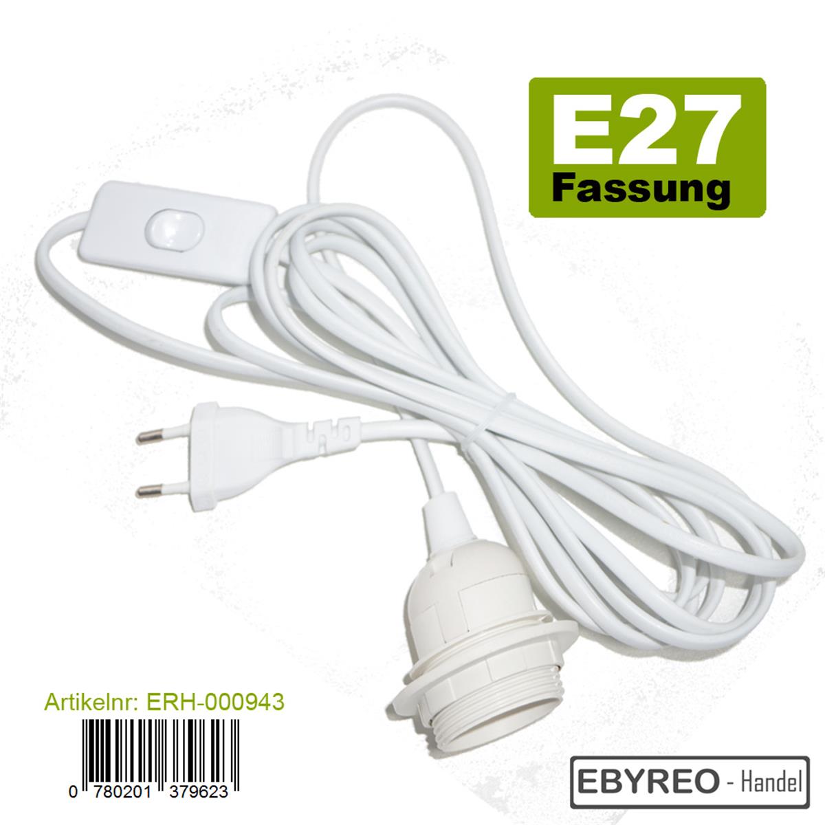 EbyReo® - Netzkabel mit Schalter und Fassung E27