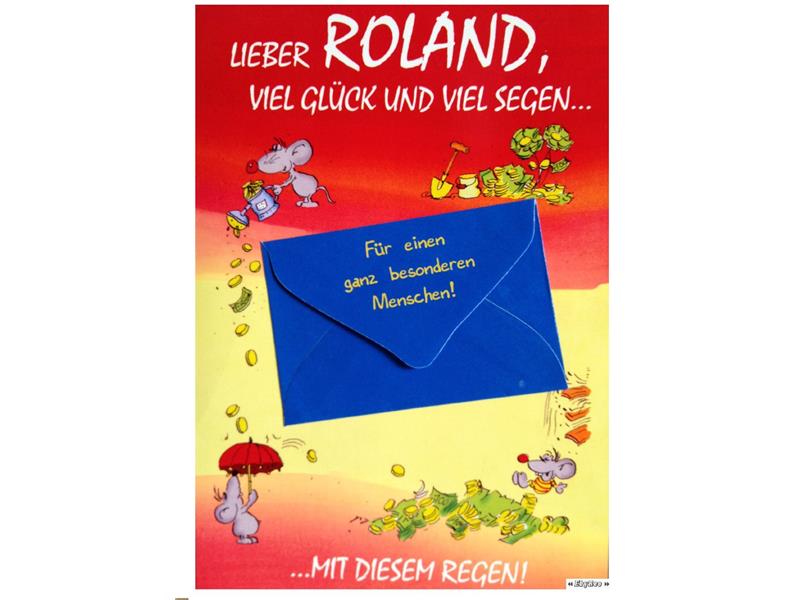 Namenskarte Roland - Albatros Geburtstagskarte