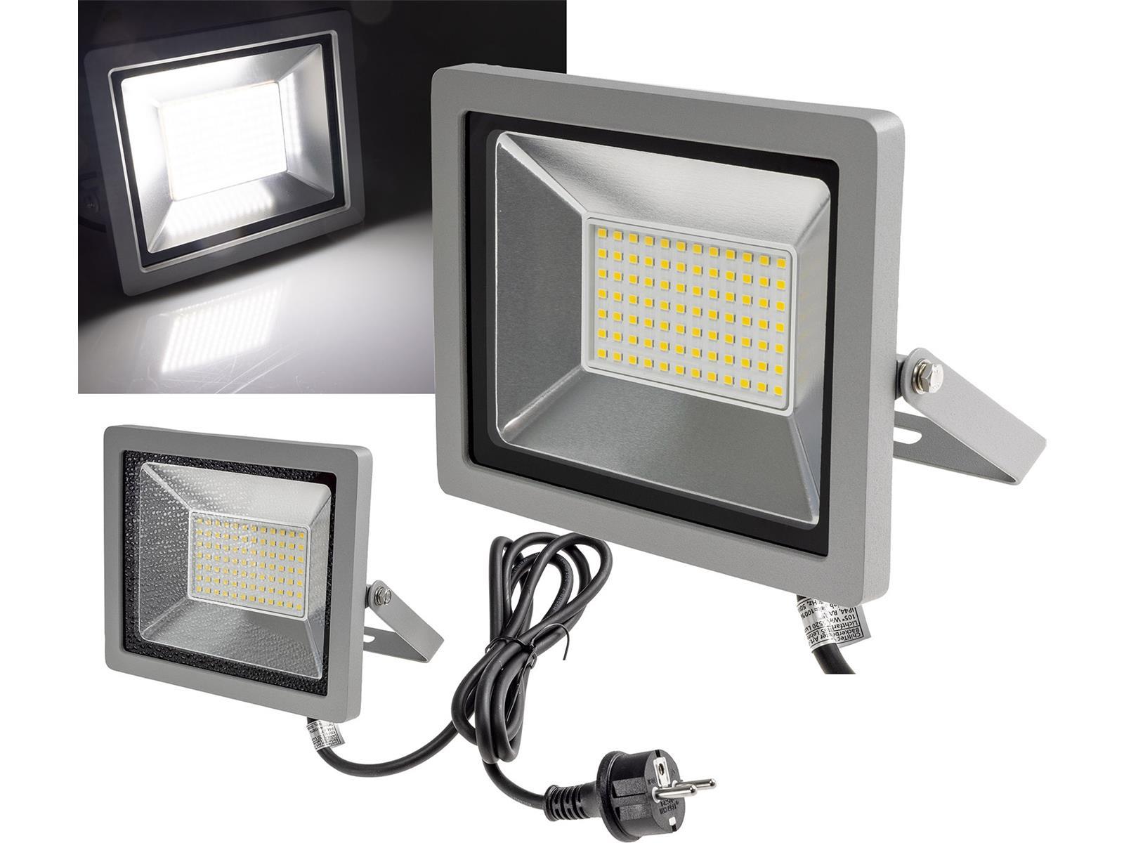 LED-Fluter SlimLine "CTF-SLT 30" silber30W, 2100lm, 4000K, neutralweiß, IP44