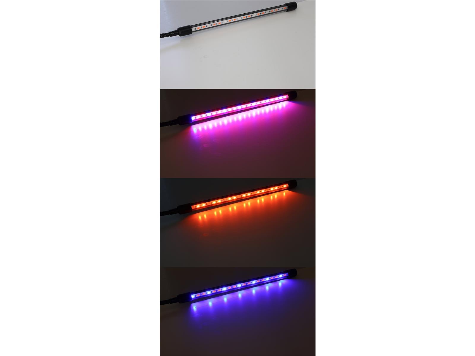 LED Pflanzenlampe "CT-PFL" Rot+Blau1-fach, Klemmhalter, Kabel-Fernbedienung