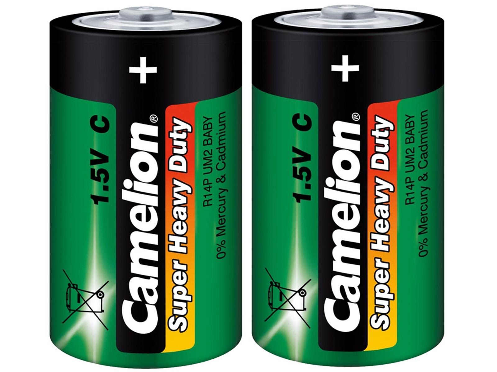 Baby-Batterien CAMELION HeavyDutyTyp C/R14, 1,5V, 2er-Shrink