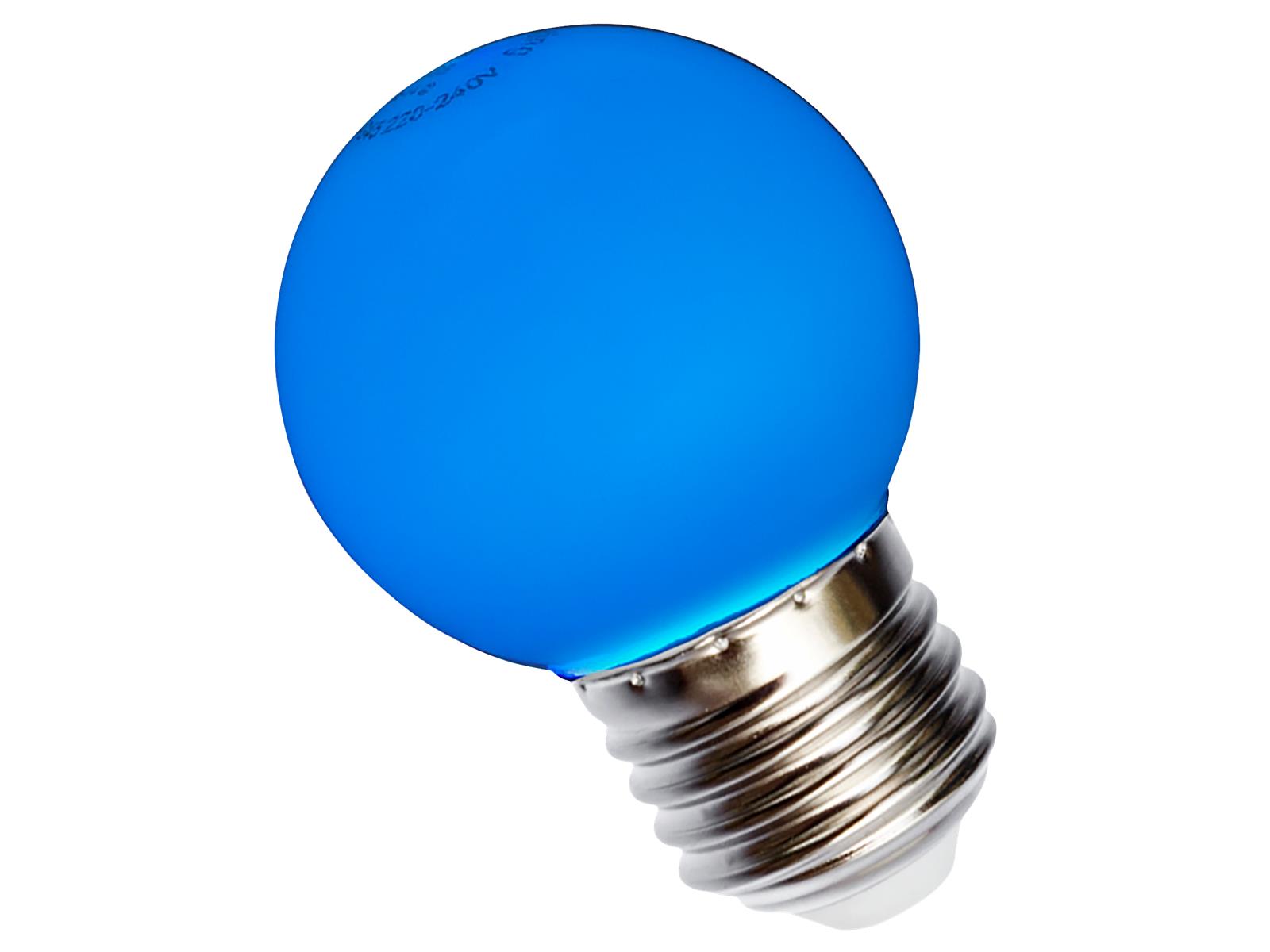 LED Trofenlampe Blau, E27, 1W, 230V, 50mA, Abstrahlwinkel 270°