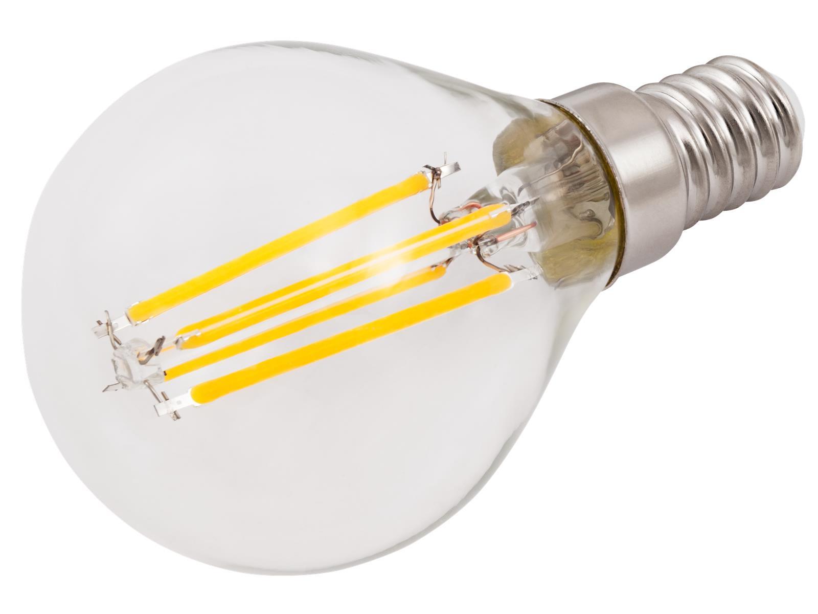 LED Filament Tropfenlampe McShine ''Filed'' E14, 6W, 600lm, warmweiß, dimmbar