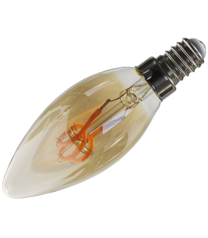 LED Kerzenlampe E14"Vintage K25" 2000k 140lm 230V/2W warmweiß amber