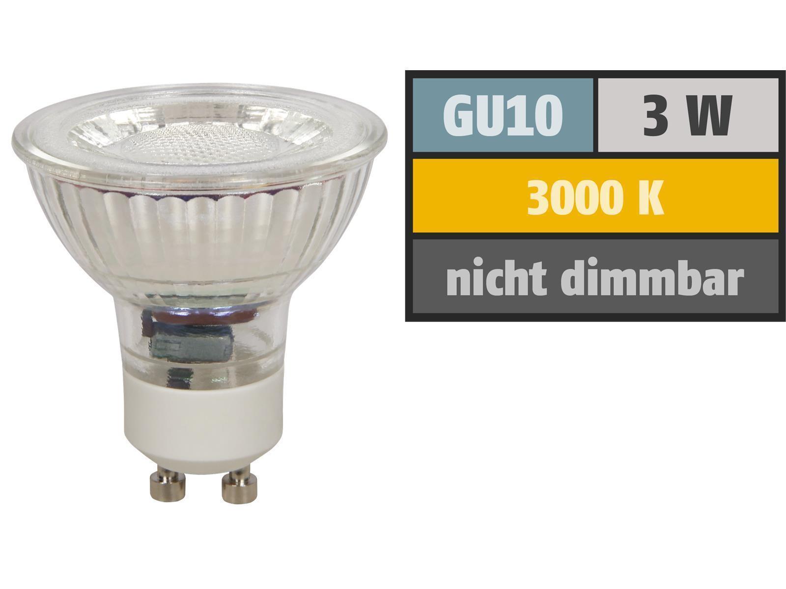 LED-Strahler McShine ''MCOB'' GU10, 3W, 250 lm, warmweiß