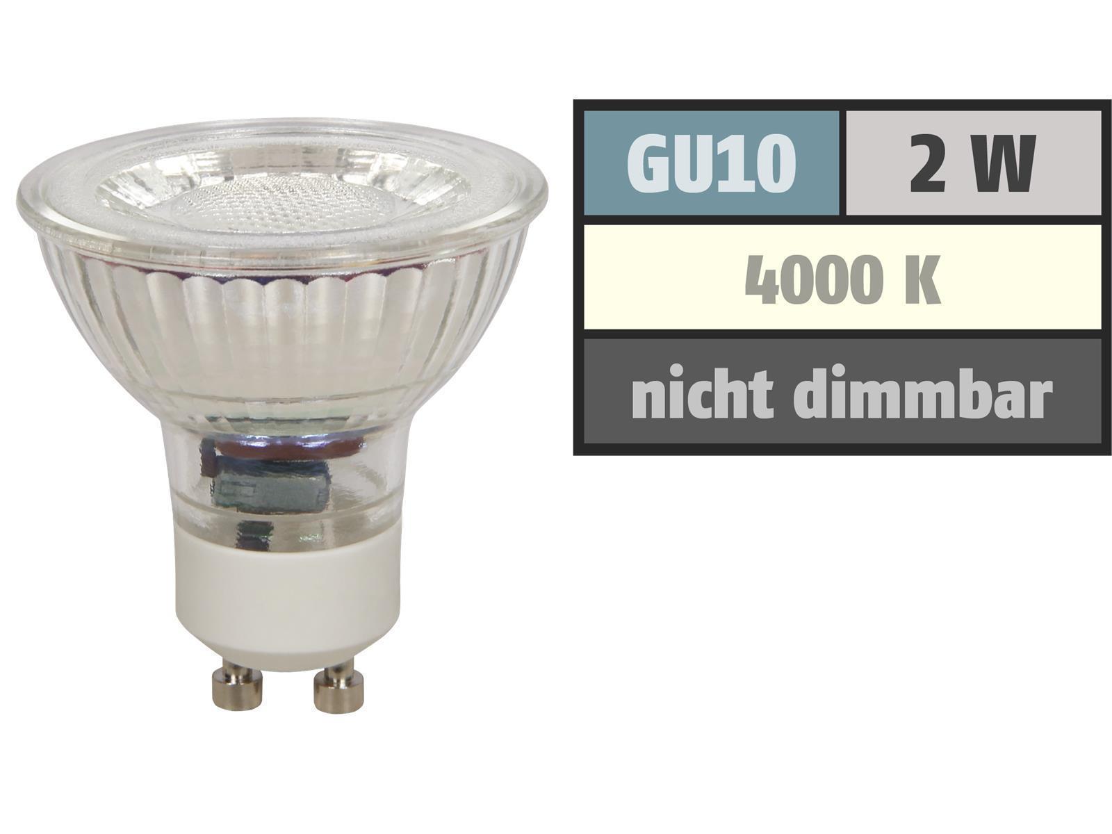 LED-Strahler McShine ''MCOB'' GU10, 2W, 220lm, neutralweiß