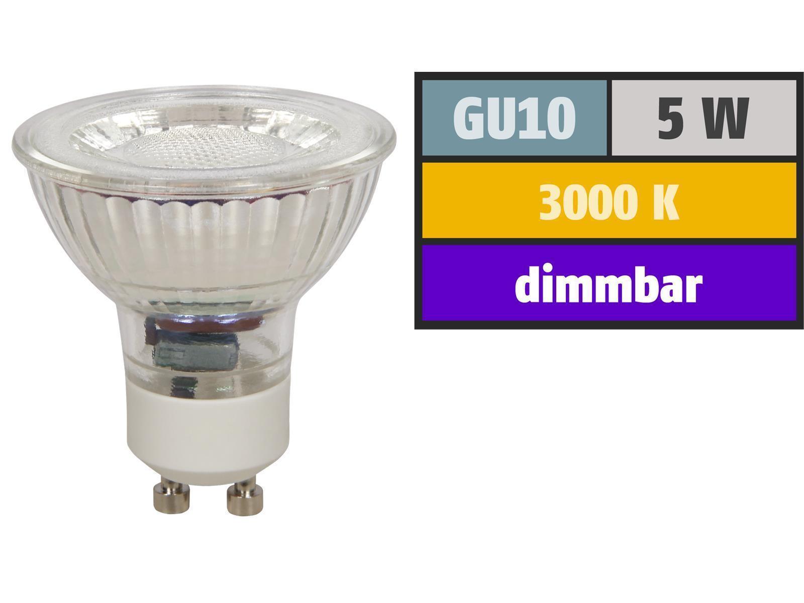 LED-Strahler McShine ''MCOB'' GU10, 5W, 350 lm, warmweiß, dimmbar