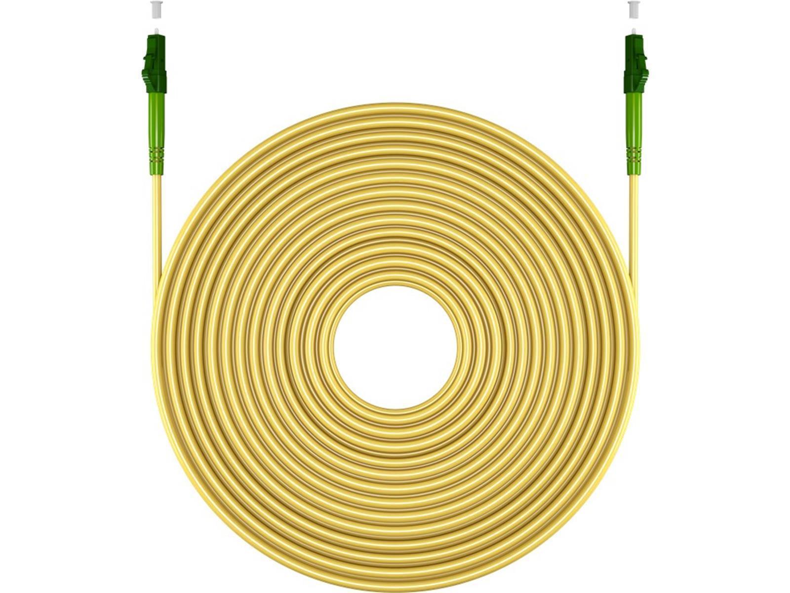 Glasfaserkabel (FTTH), Singlemode (OS2) Yellow, (Simplex), 25 m