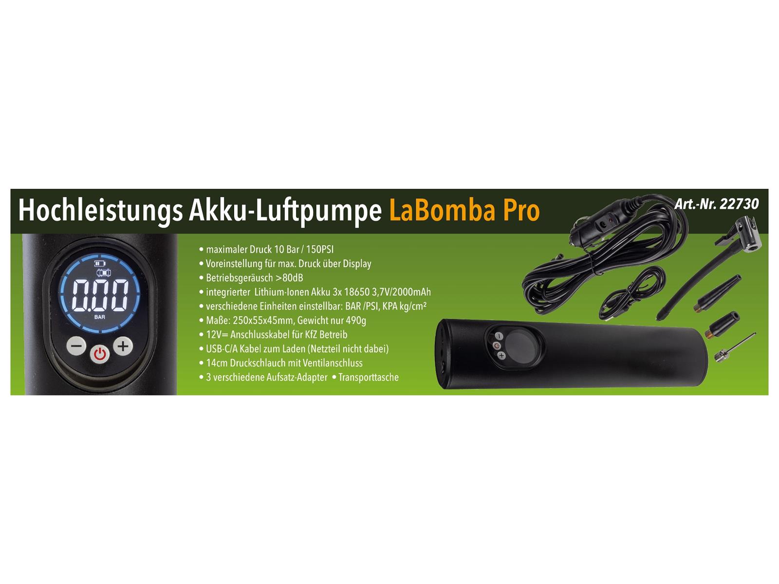 Hochleistungs Luftpumpe "LaBomba Pro" Hochleistungs Luftpumpe "LaBomba Pro"