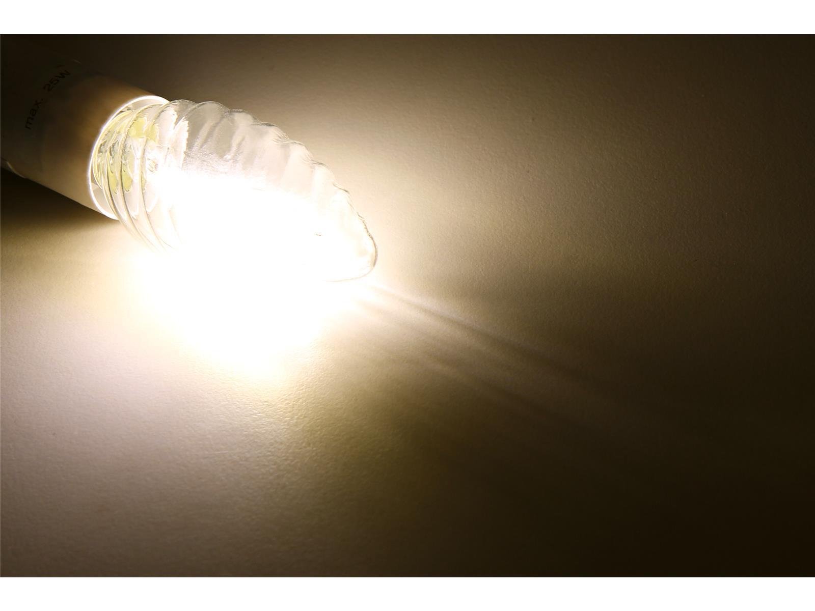 LED Filament Kerzenlampe gedreht McShine ''Filed'', E14, 2W, 260 lm, warmweiß, klar