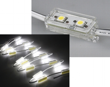 LED Modul 2 x Power SMD LEDs weiss IP65 wasserdicht, Länge ca, 35mm