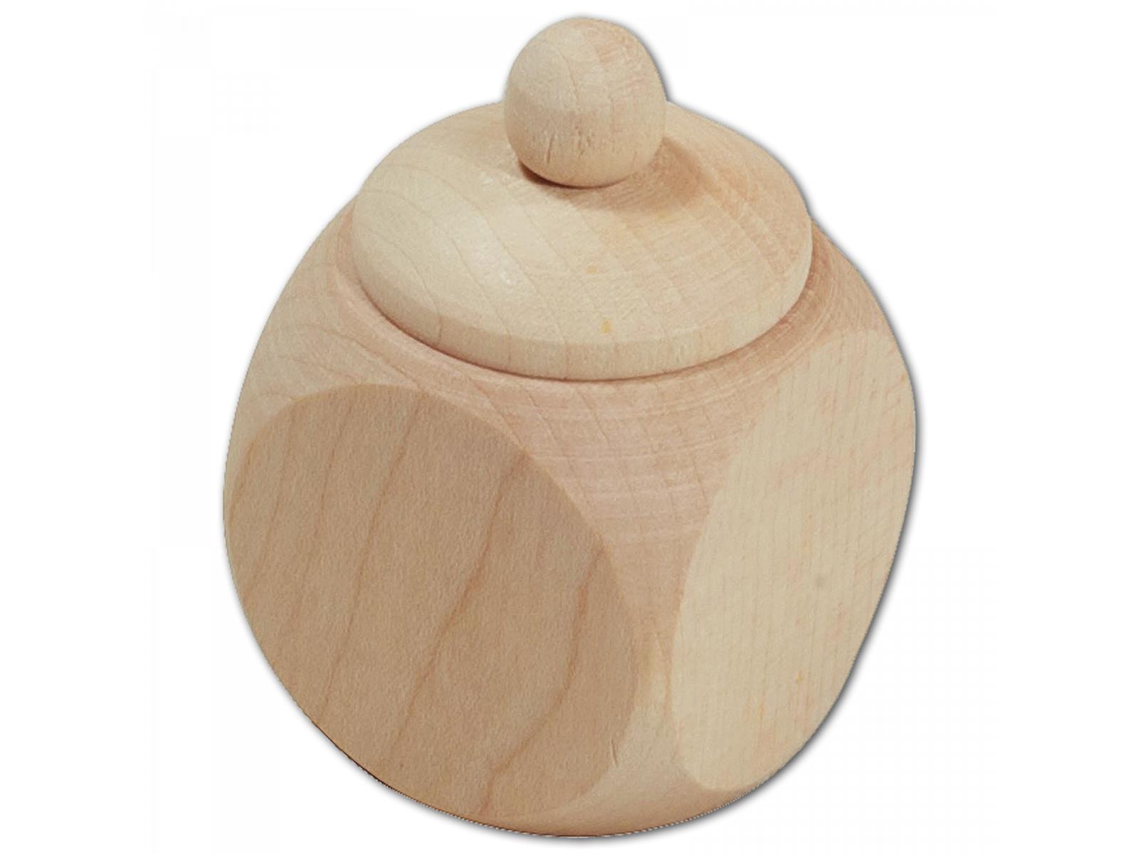 Holzdose, mit Schraubverschluss, neutral aus Holz 3 cm