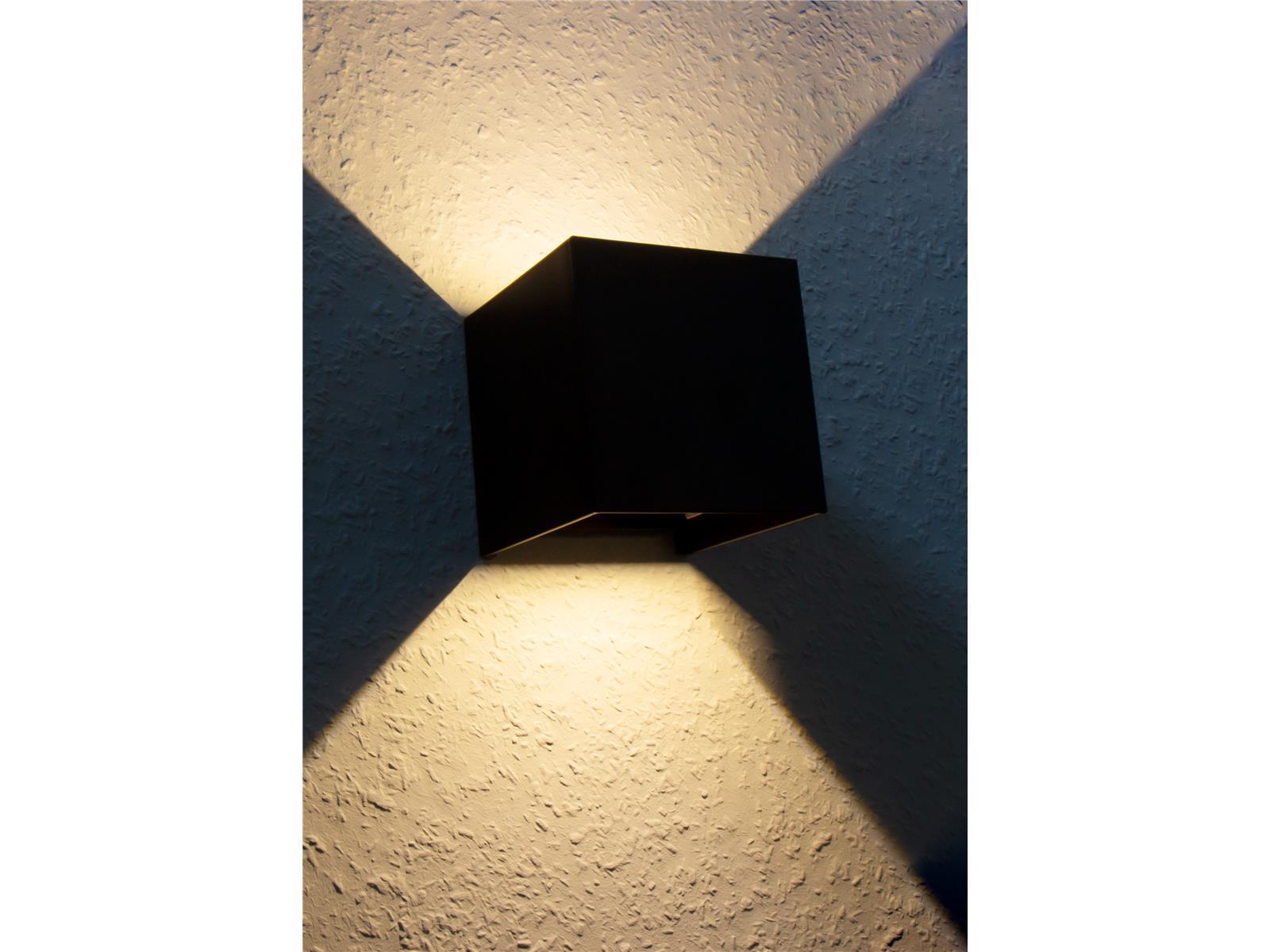 LED-Wandleuchte McShine ''LW-107'' IP54, 300lm, 6W, 3000K, warmweiß, schwarz