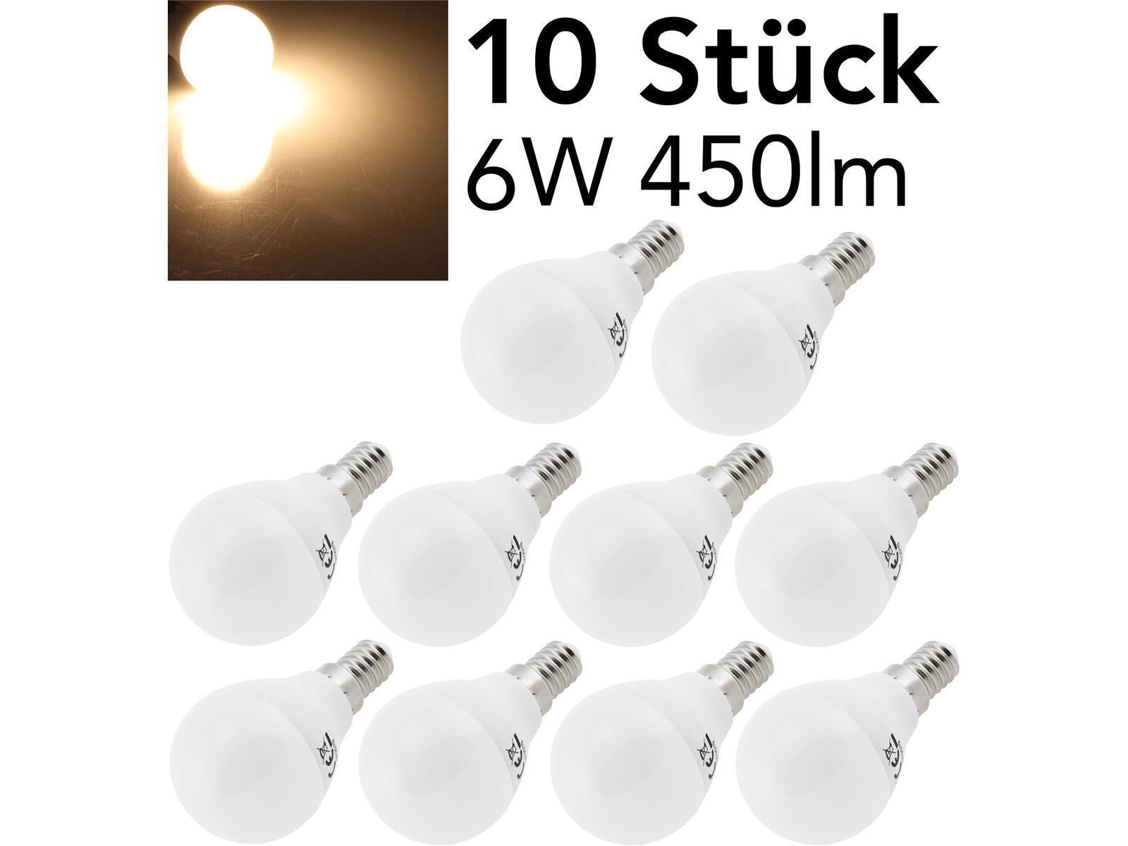 LED Tropfenlampe E14 "T50 Promo" 10er-Pk3000k, 440lm, 230V/6W, 160°, warmweiß