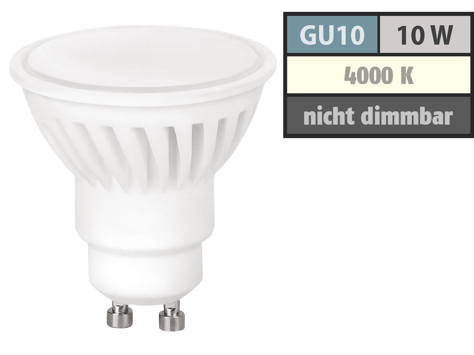 LED-Strahler GU10, 10W, 920 lm, neutralweiß, Keramik