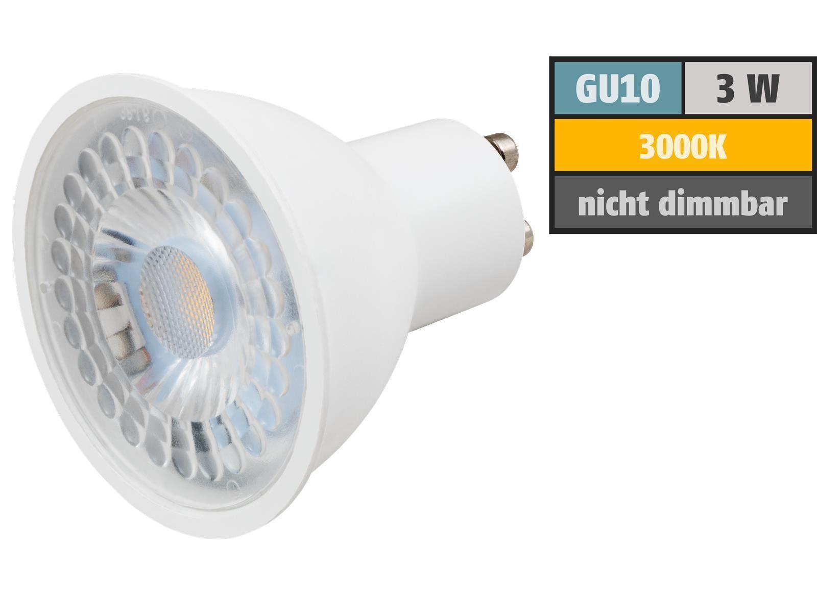 LED-Strahler McShine ''PV-MCOB'' GU10, 3W, 240lm, 38°, 3000K, warmweiß