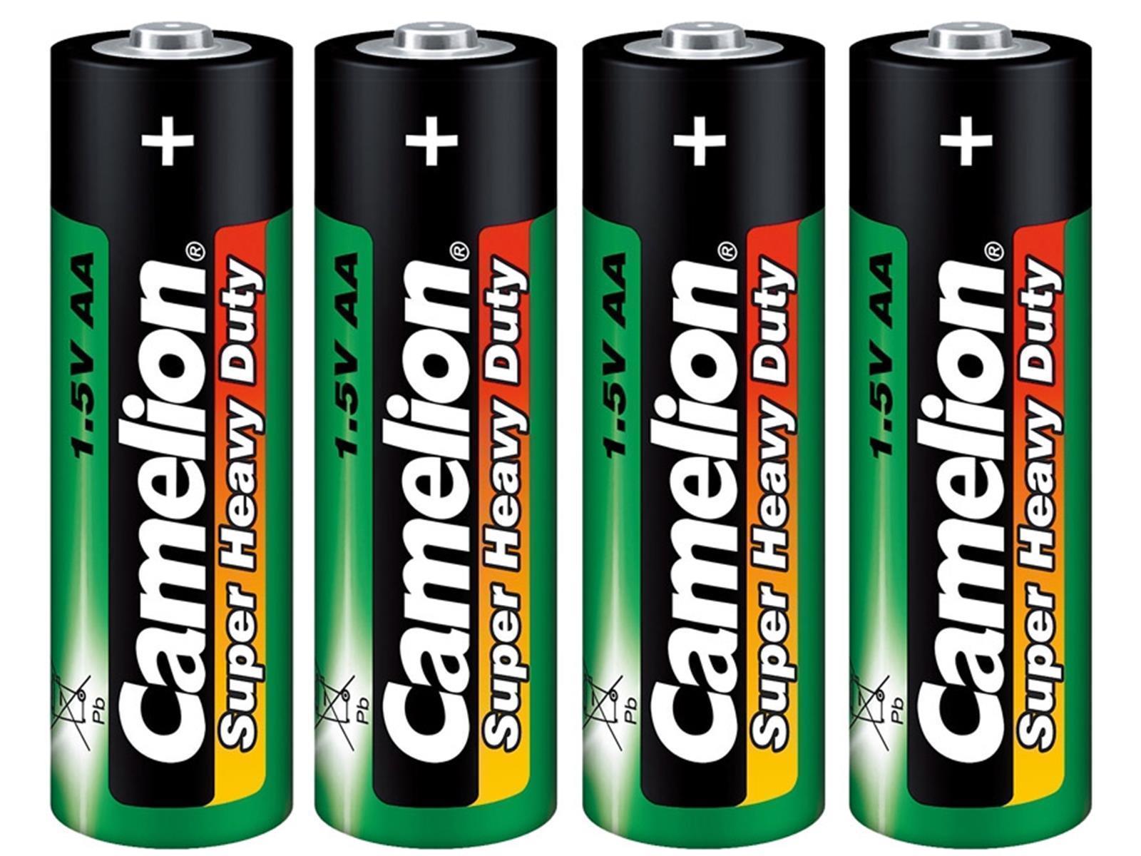 Mignon-Batterien CAMELION HeavyDutyTyp AA/R06, 1,5V, 4er-Shrink