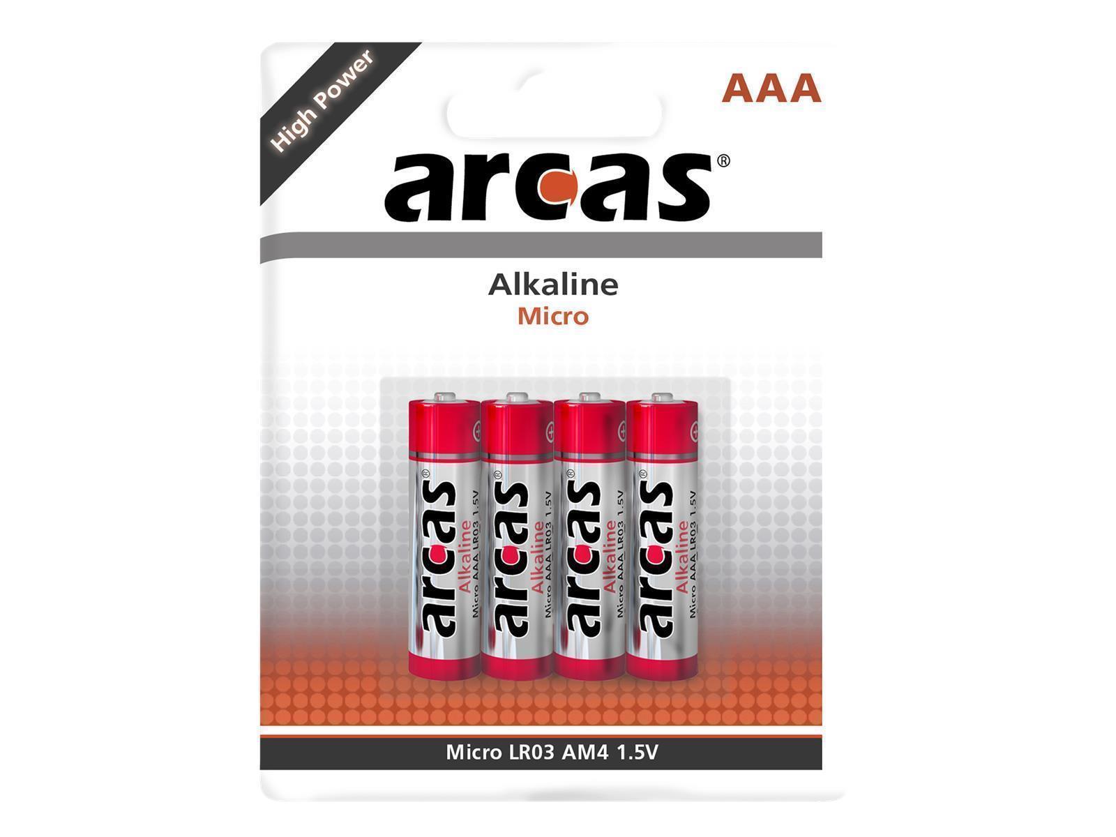 Micro-Batterie Alkaline 1,5V, Typ AAA/LR03, 4er-Pack