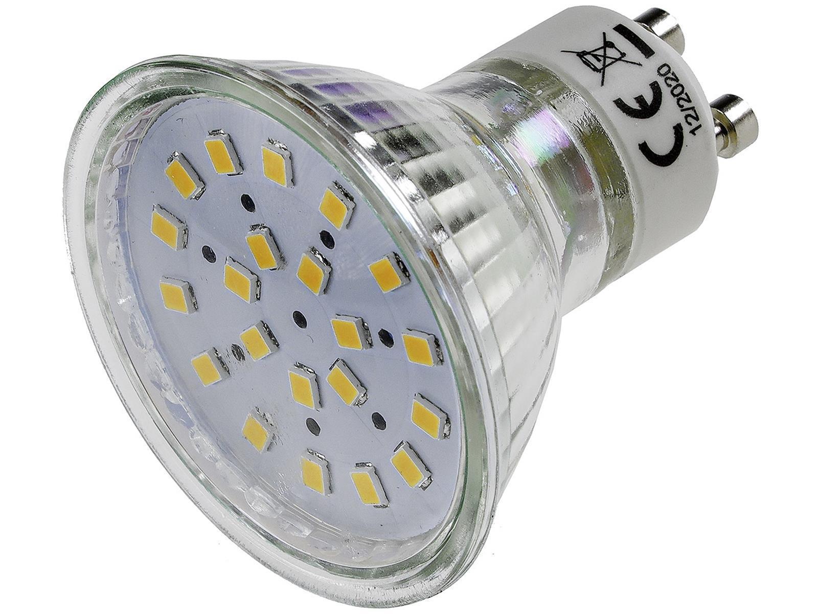 LED Strahler GU10 "H40 SMD"120°, 3000k, 330lm, 230V/3W, warmweiß