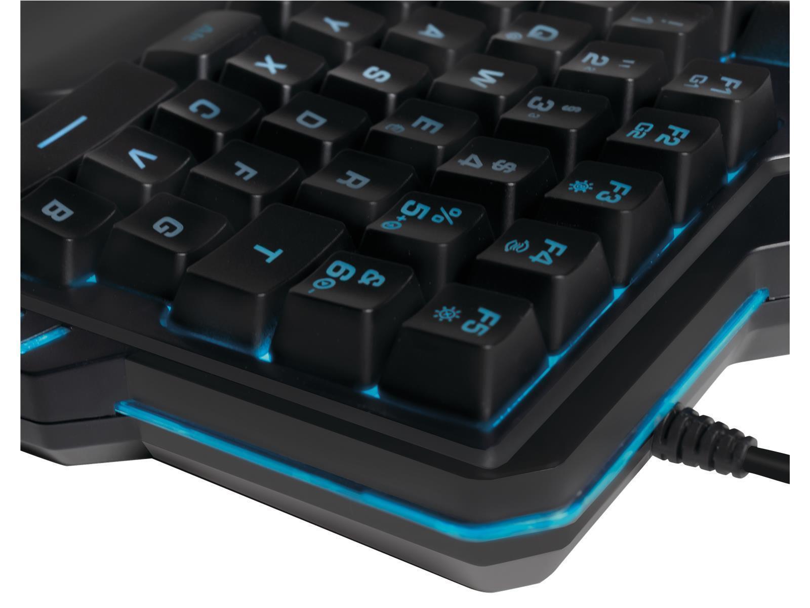 Gaming Tastatur, Einhand Keyboard, schwarz, LED Beleuchtung
