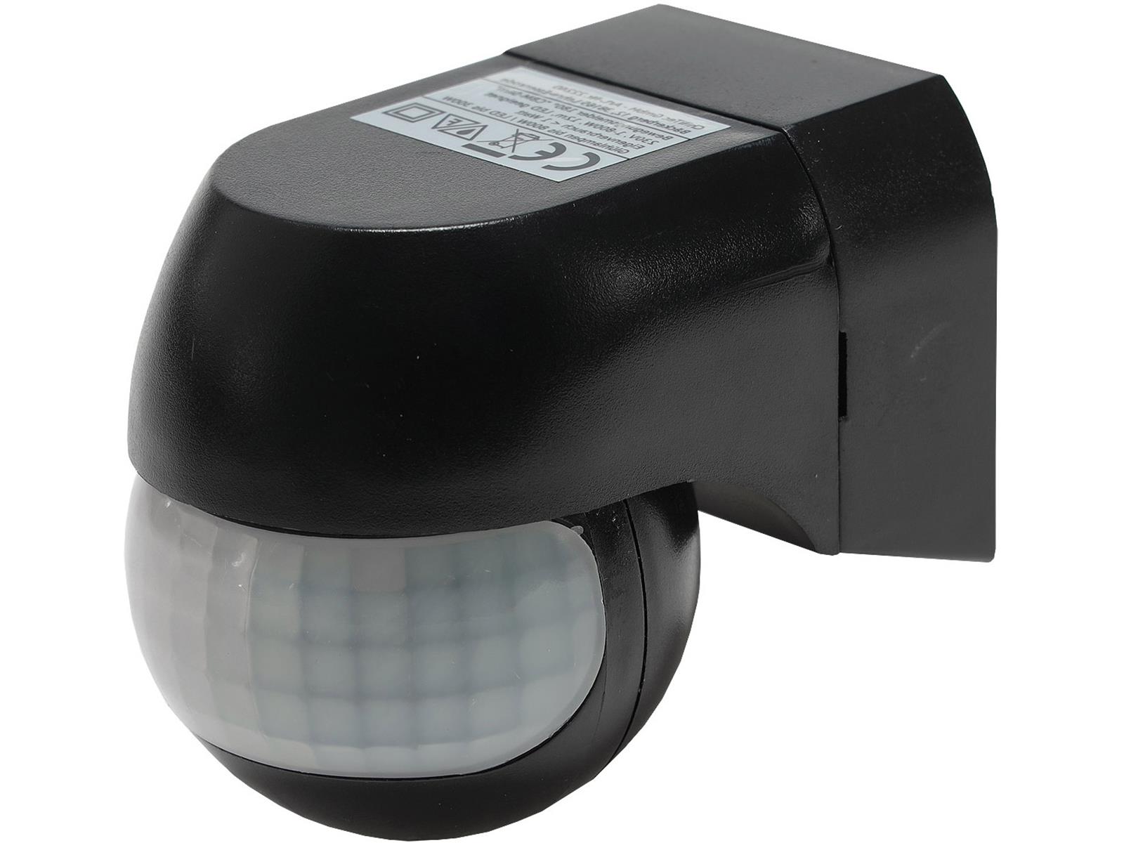 Aufputz Bewegungsmelder "CBM-Slim" 180°LED geeignet, IP44, 1-800W, schwarz