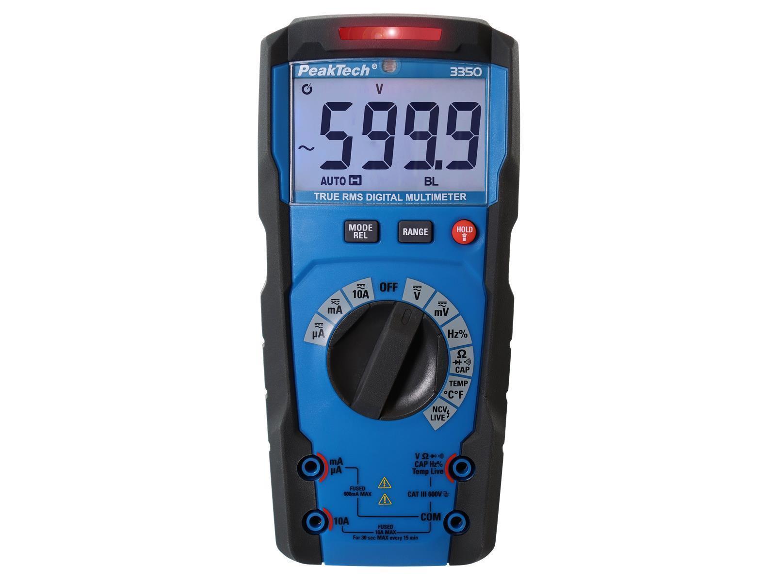 Digital Multimeter PeakTech ''P3349'', 6000 Counts, 600V, True RMS, Auto Range