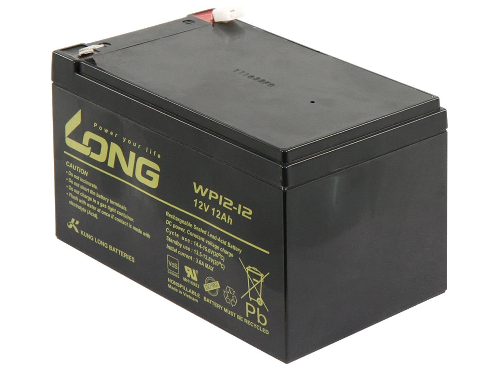 Bleiakku KUNG LONG ''WP12-12'' 12V/12 Ah, VdS, 151x99x100 mm, 4,27 kg