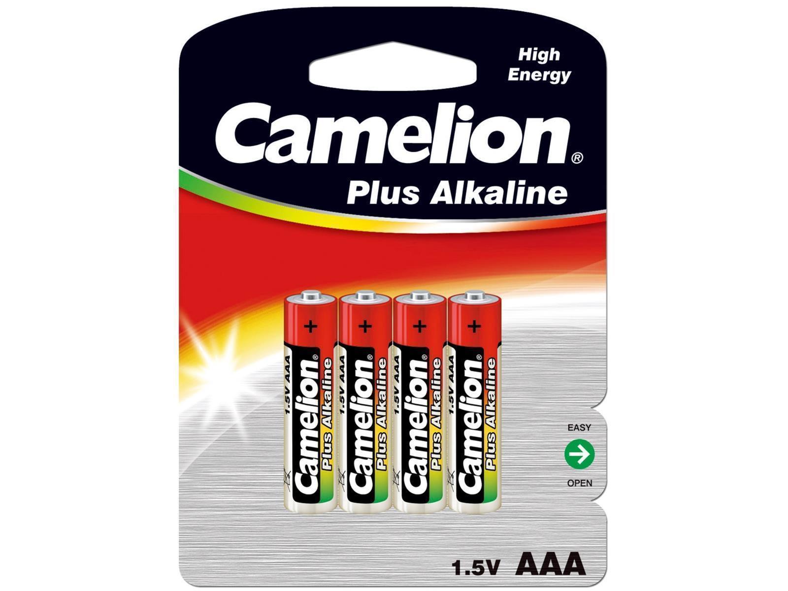 Micro-Batterien CAMELION AlkalinePlusTyp AAA/LR03, 1,5V, 4er-Pack