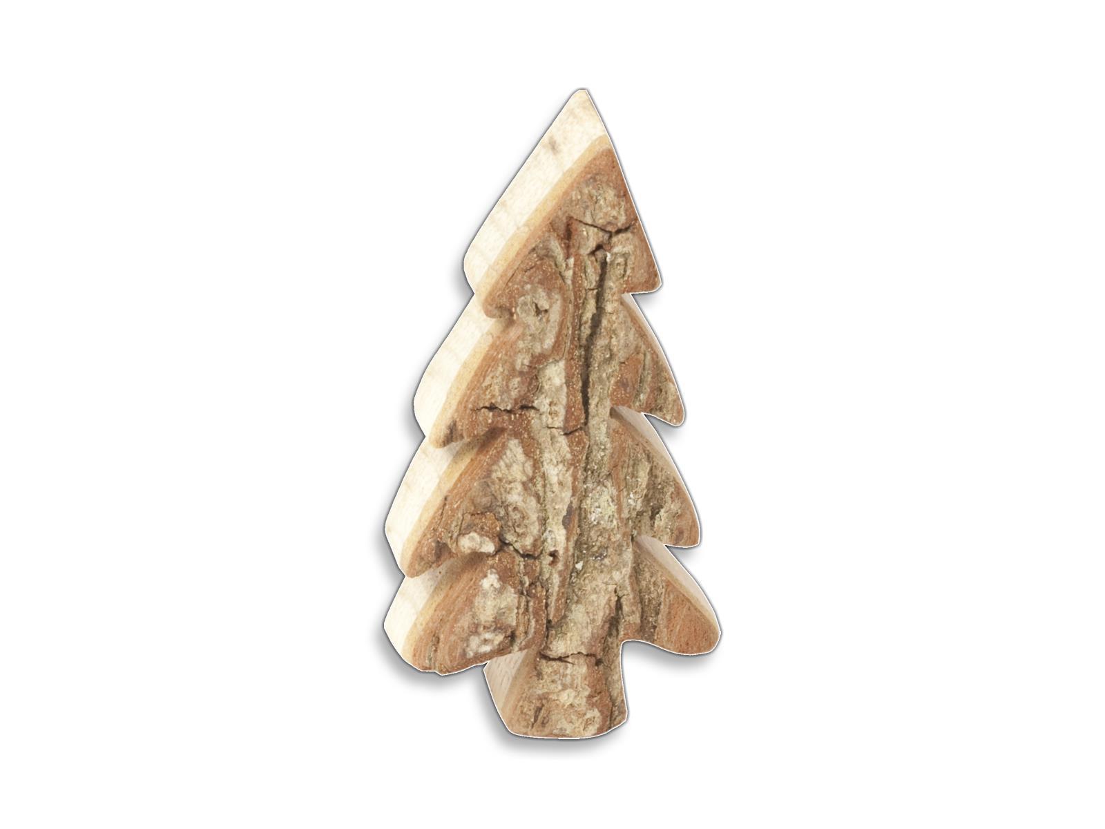 Tannenbaum mit Rinde aus Holz 8 cm