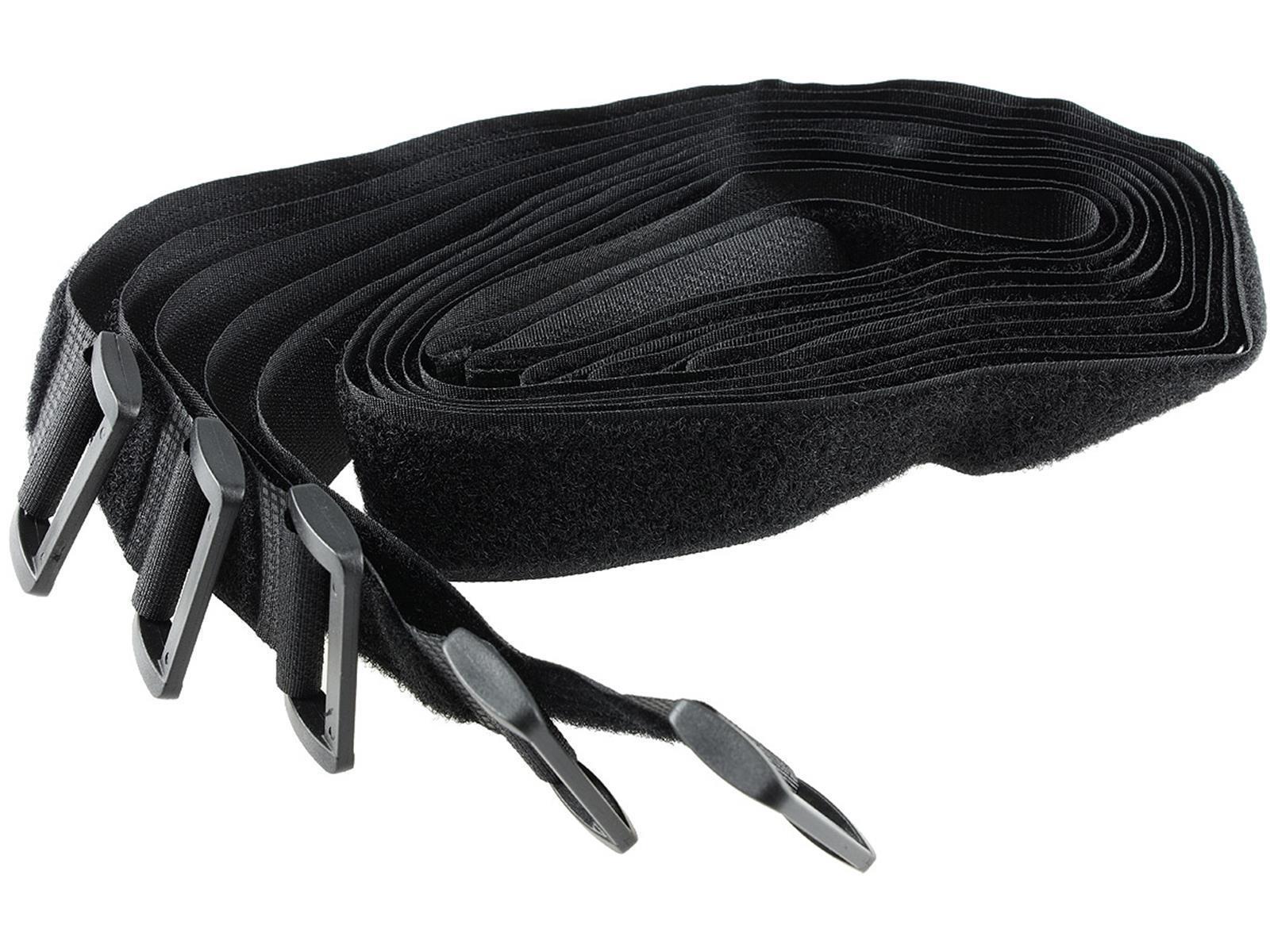 Klettband mit Öse, 5er Pack80x3cm, schwarz