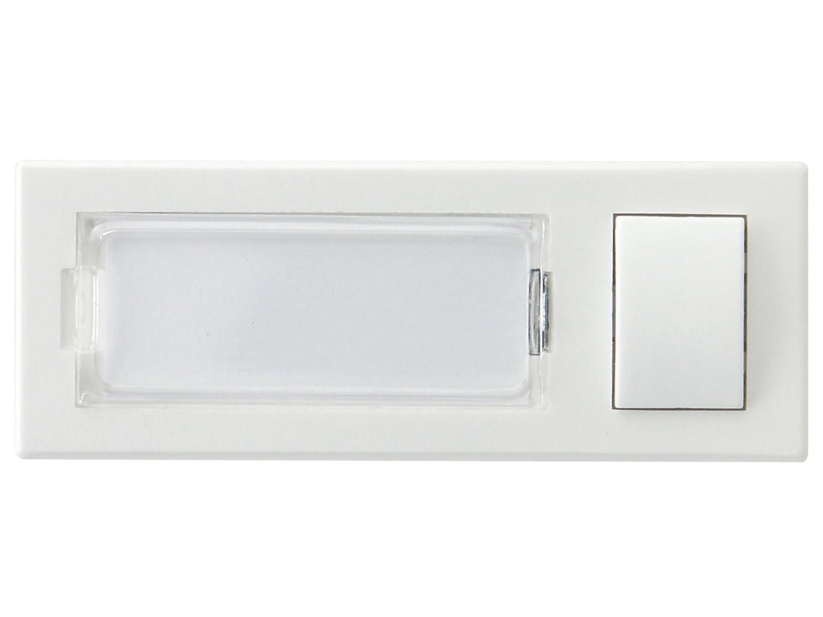 Klingeltaster mit Namensschild, weißKunststoff, 91x32x18mm