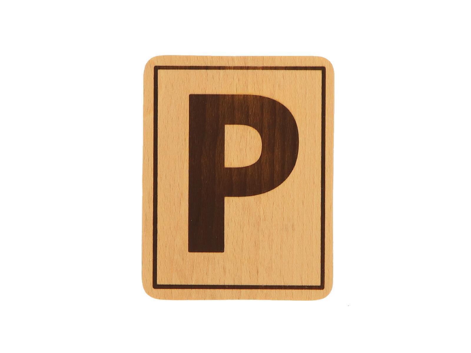 Untersetzer, rechteckig mit Motiv Parkplatz" aus Holz 10 cm"