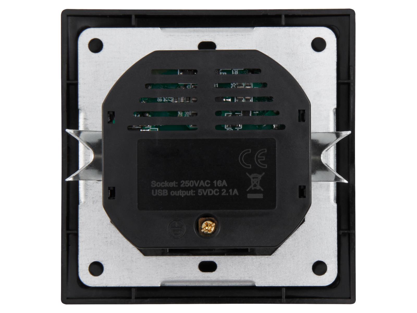 Schutzkontakt-Steckdose mit 2x USB McPower ''Flair'' 250V~/16A, 5V/2,1A, 12er-Pack
