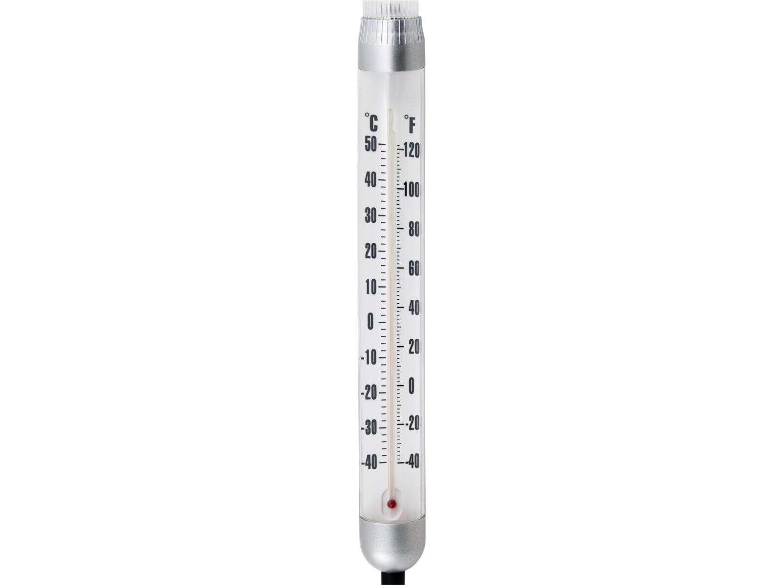 LED Solar-Gartenleuchte GRUNDIG ''Thermometer'',ØxH 12,5x97cm
