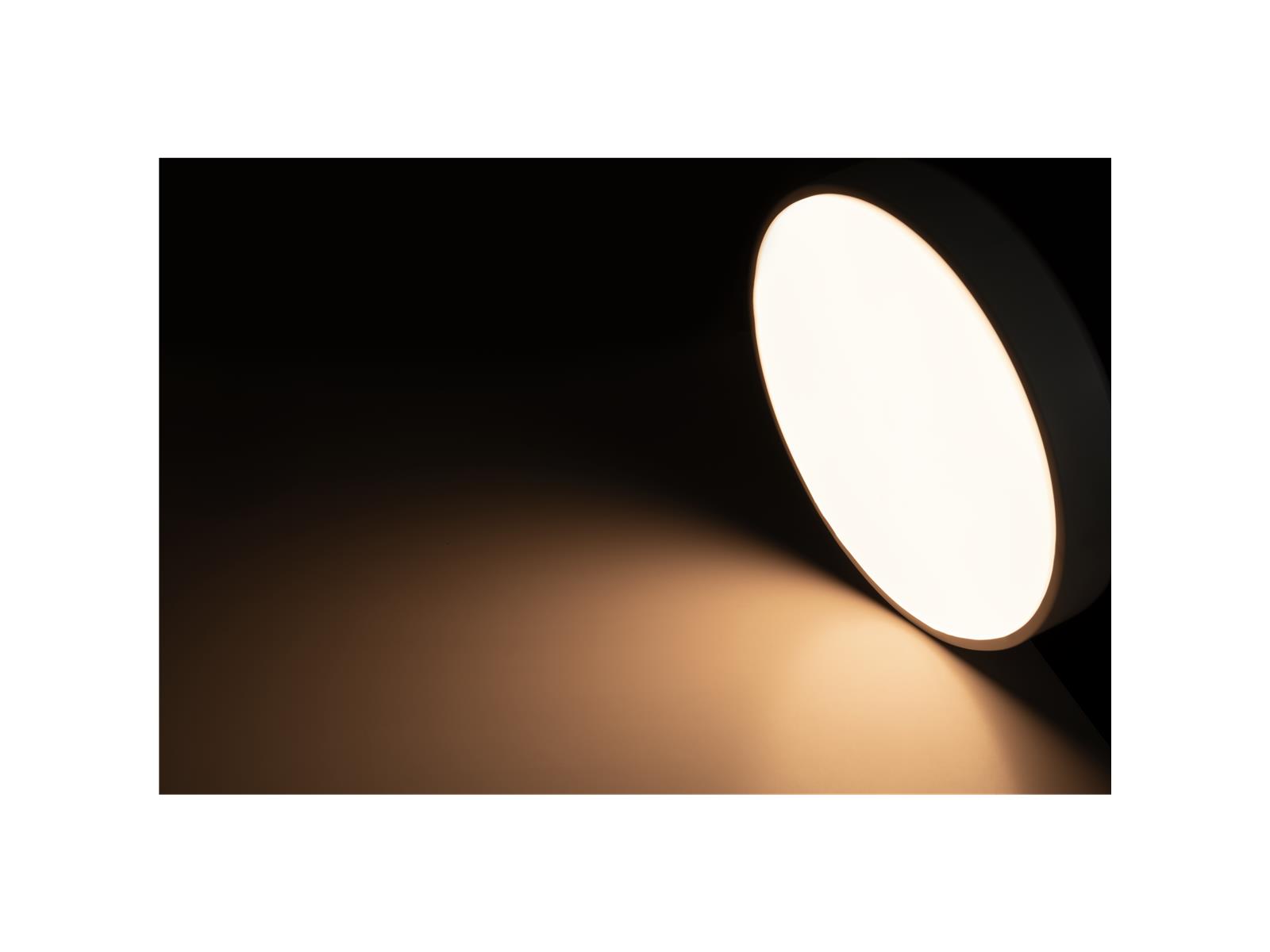 Wifi LED-Deckenleuchte McShine 36W, 4.450lm, Ø40cm, CCT+RGB, weiß