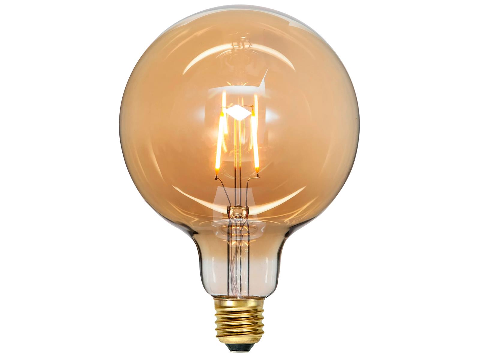 LED-Lampe ''Vintage Gold'', E27, 0,75W,  2000K, 80lm, 12x17,8cm, Amber