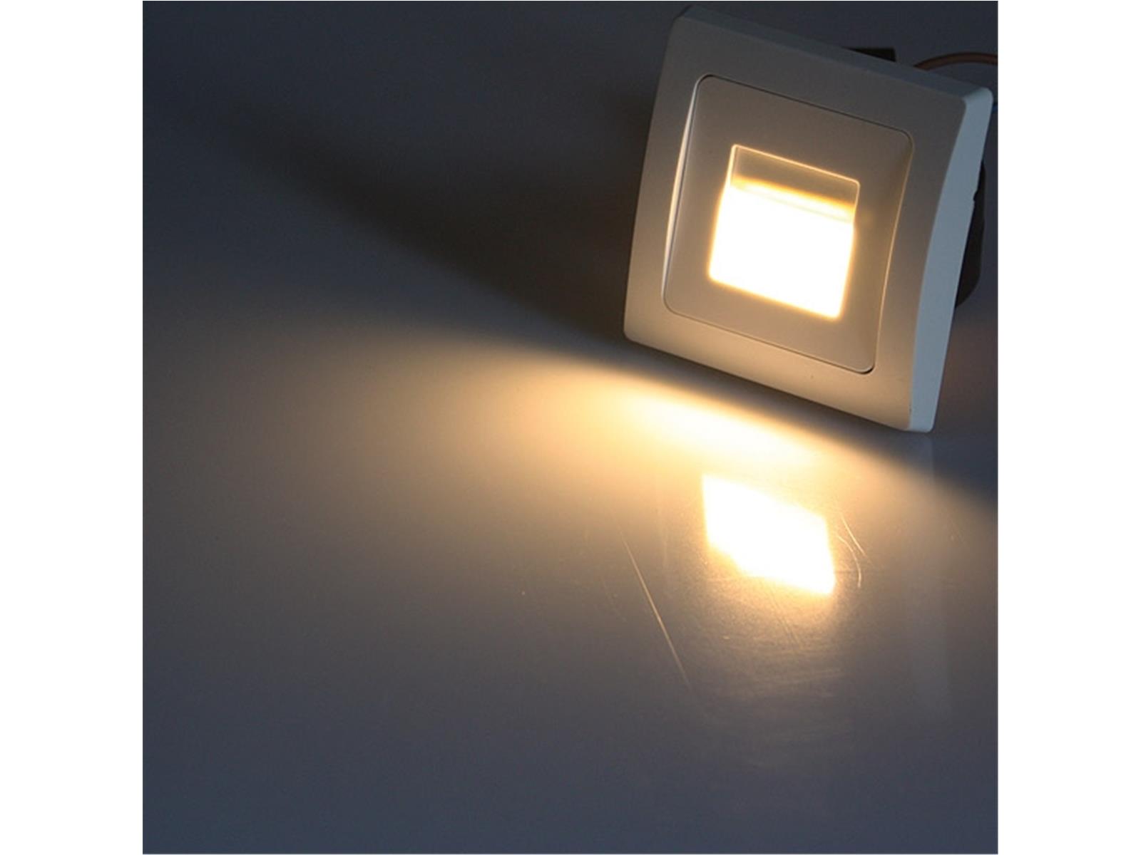 MILOS LED-Einbauleuchte "COB" weiß matt80x80mm, 3000k, warmweiß, 110Lumen