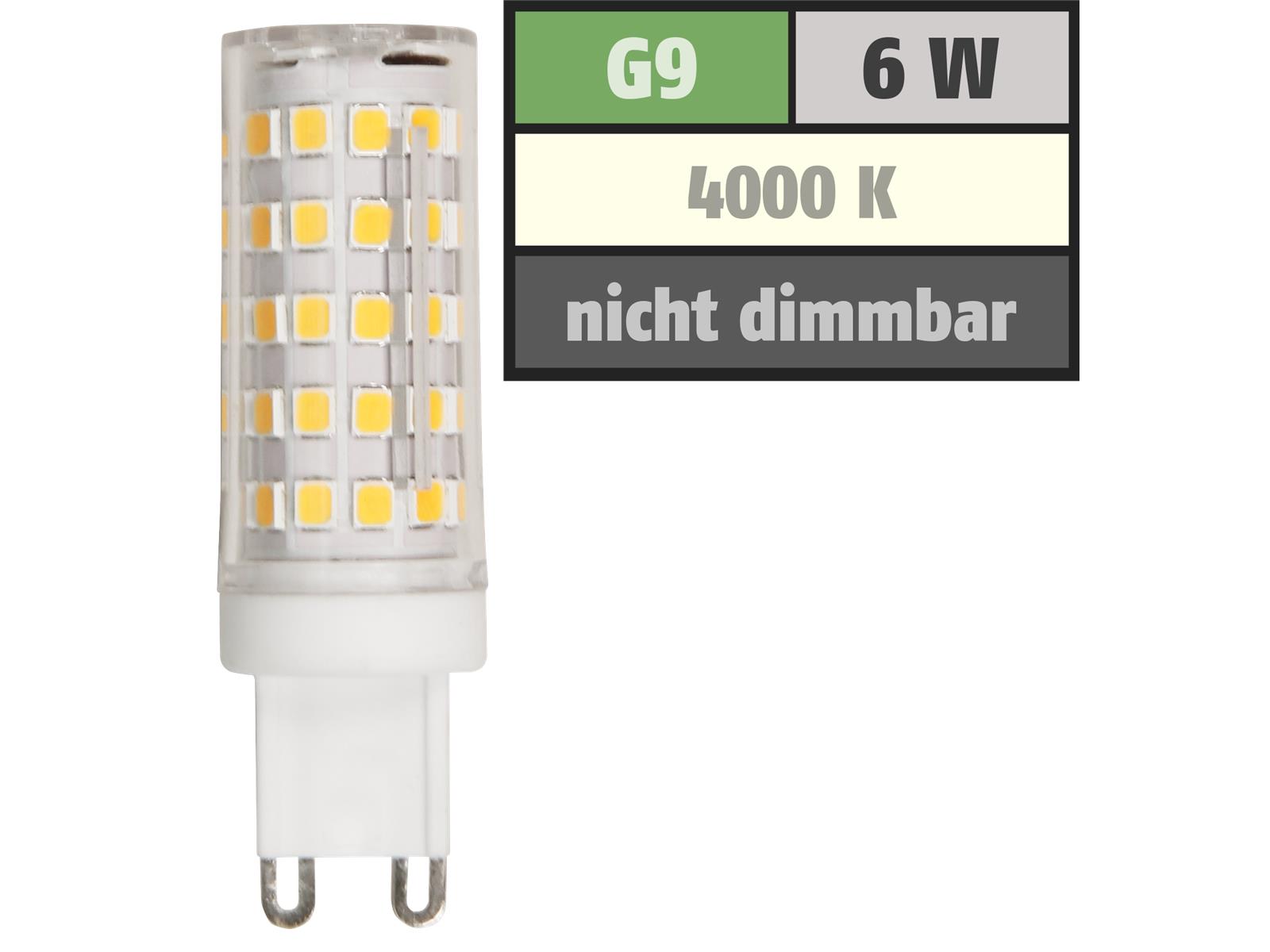 LED-Stiftsockellampe McShine, G9, 6W, 720lm, 4000K, neutralweiß