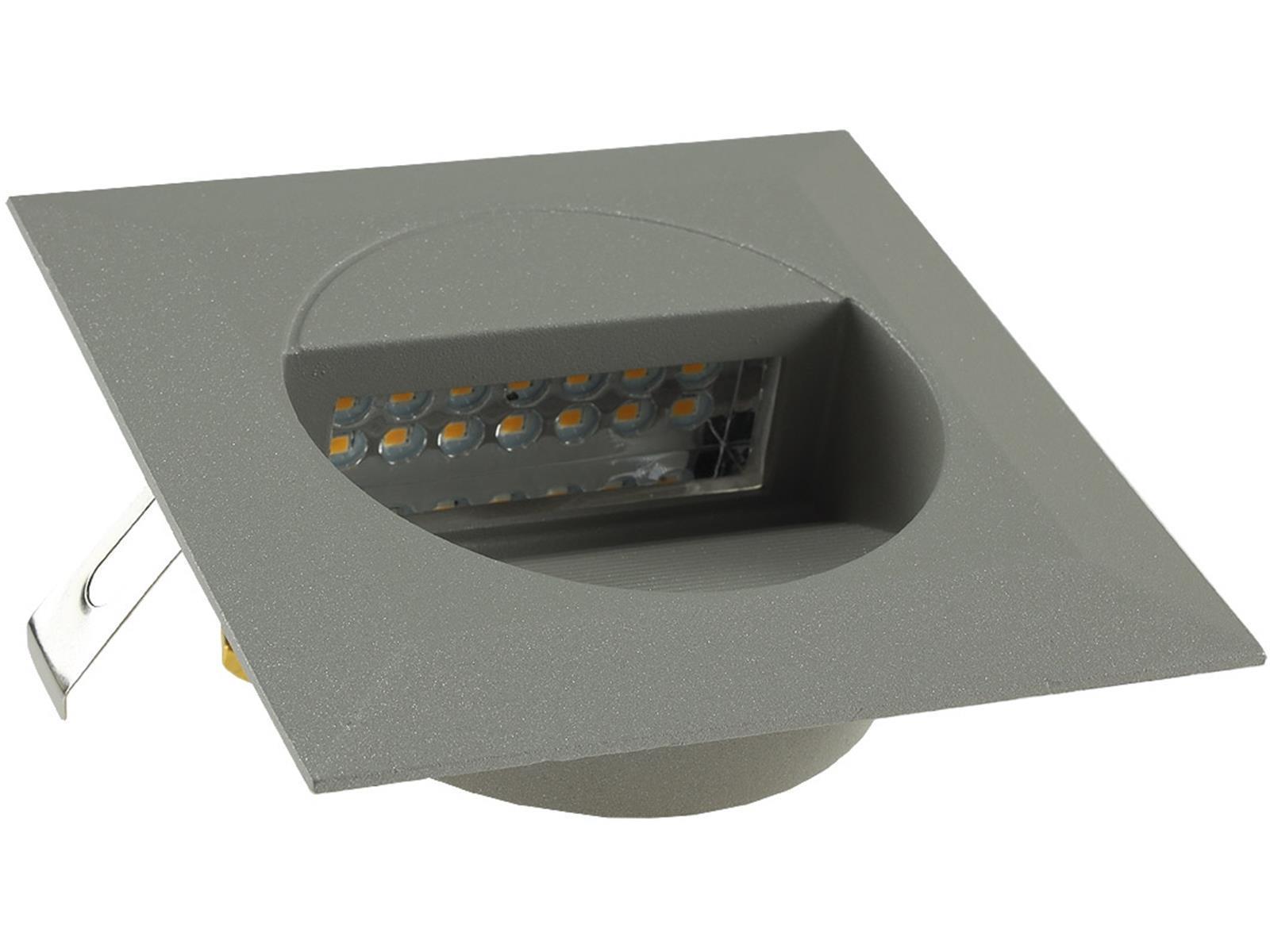 LED Wandeinbauleuchte "WEL Q14"IP65, 14 LEDs, Aluminium, warmweiß