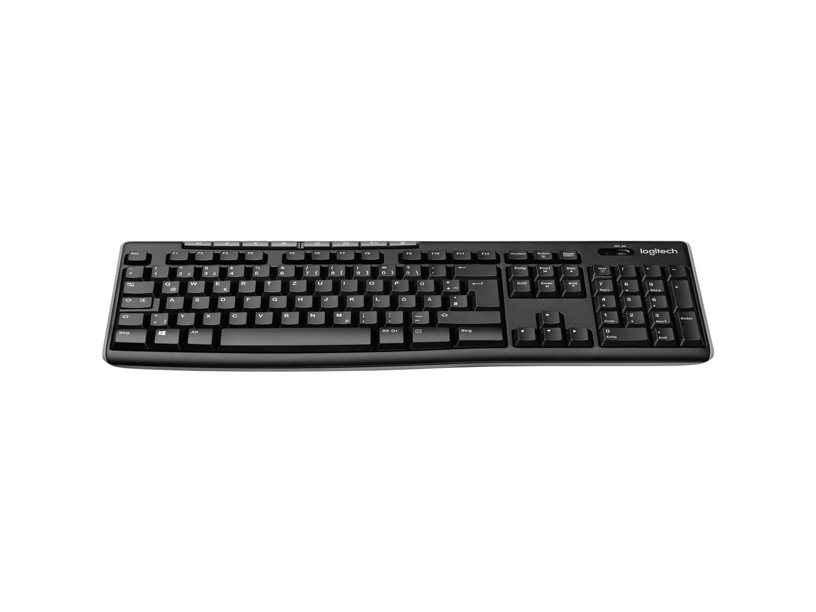 Tastatur Logitech ''K270'', schwarz, kabellos