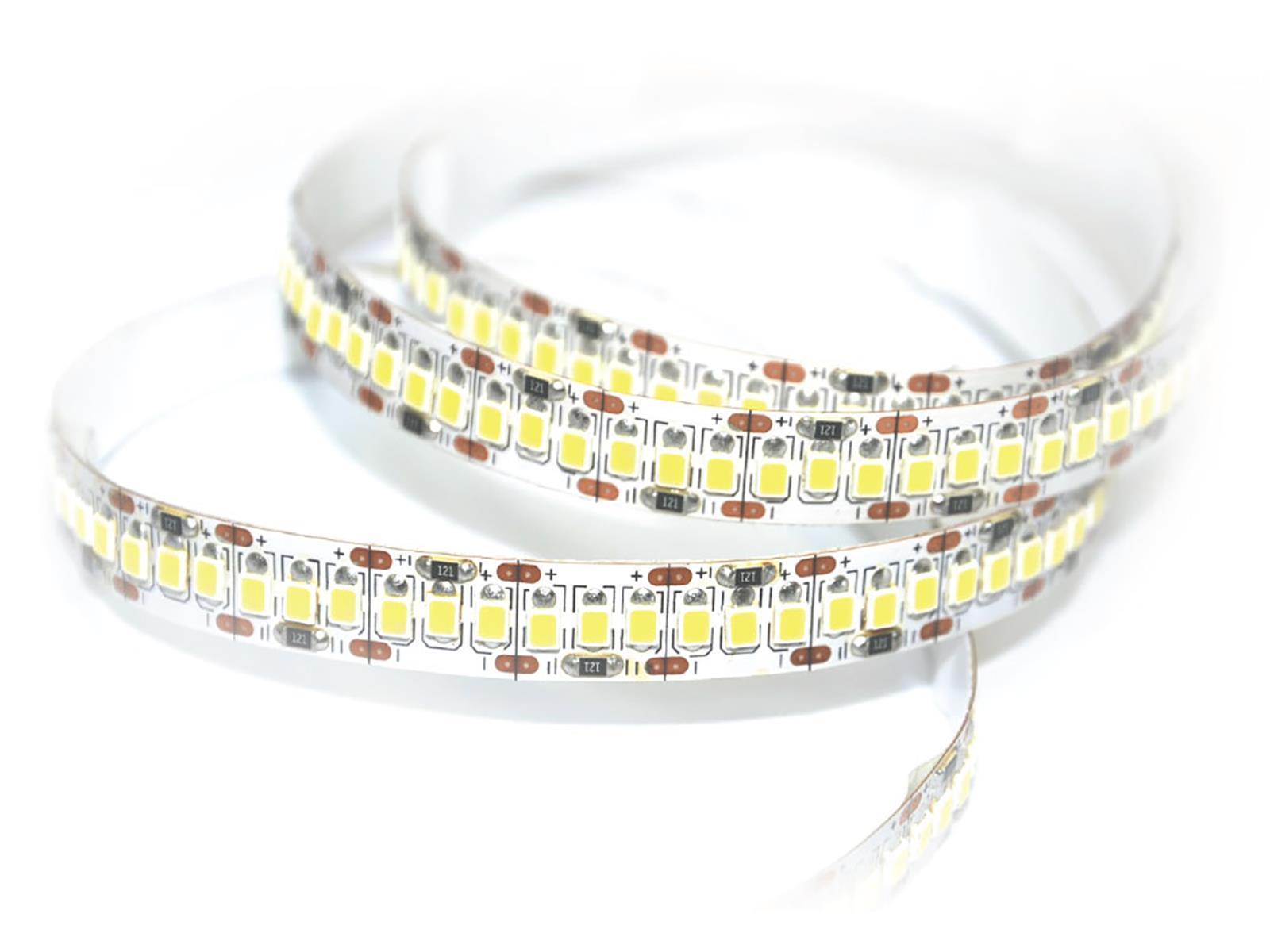 LED-Stripe 204LED/m, 1700lm/m, 18W/m, tageslichtweiß 6000k, 5m Rolle, IP20