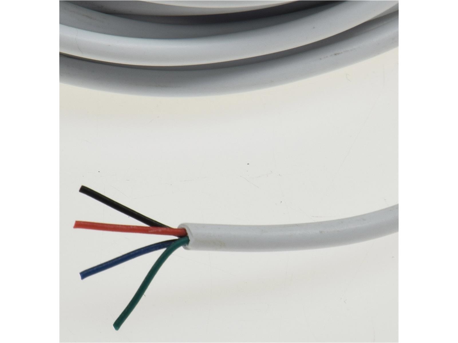 RGB LED-Stripes Kabel 10m10m, 4 adrig-rot-grün-blau-schwarz, rund